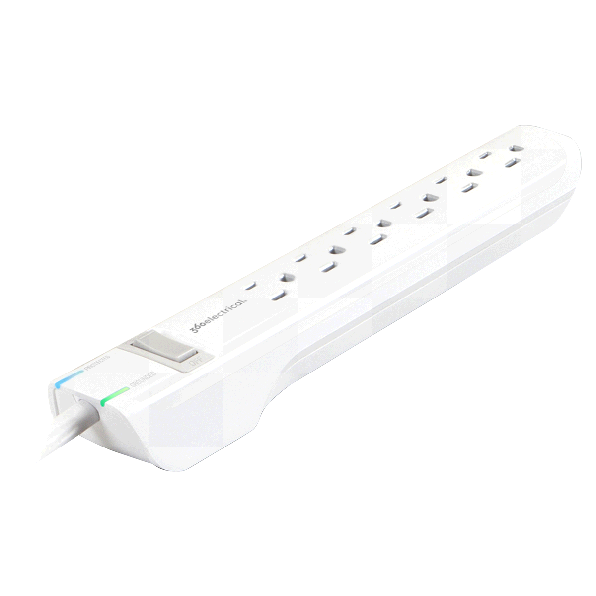 slide 3 of 4, 360 Electrical Suite+ 6 Outlet Surge Protector WHT, 1 ct