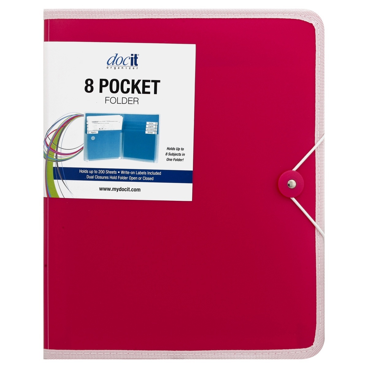 slide 1 of 1, Doc It 8-Pocket Folder Organizer, 1 ct