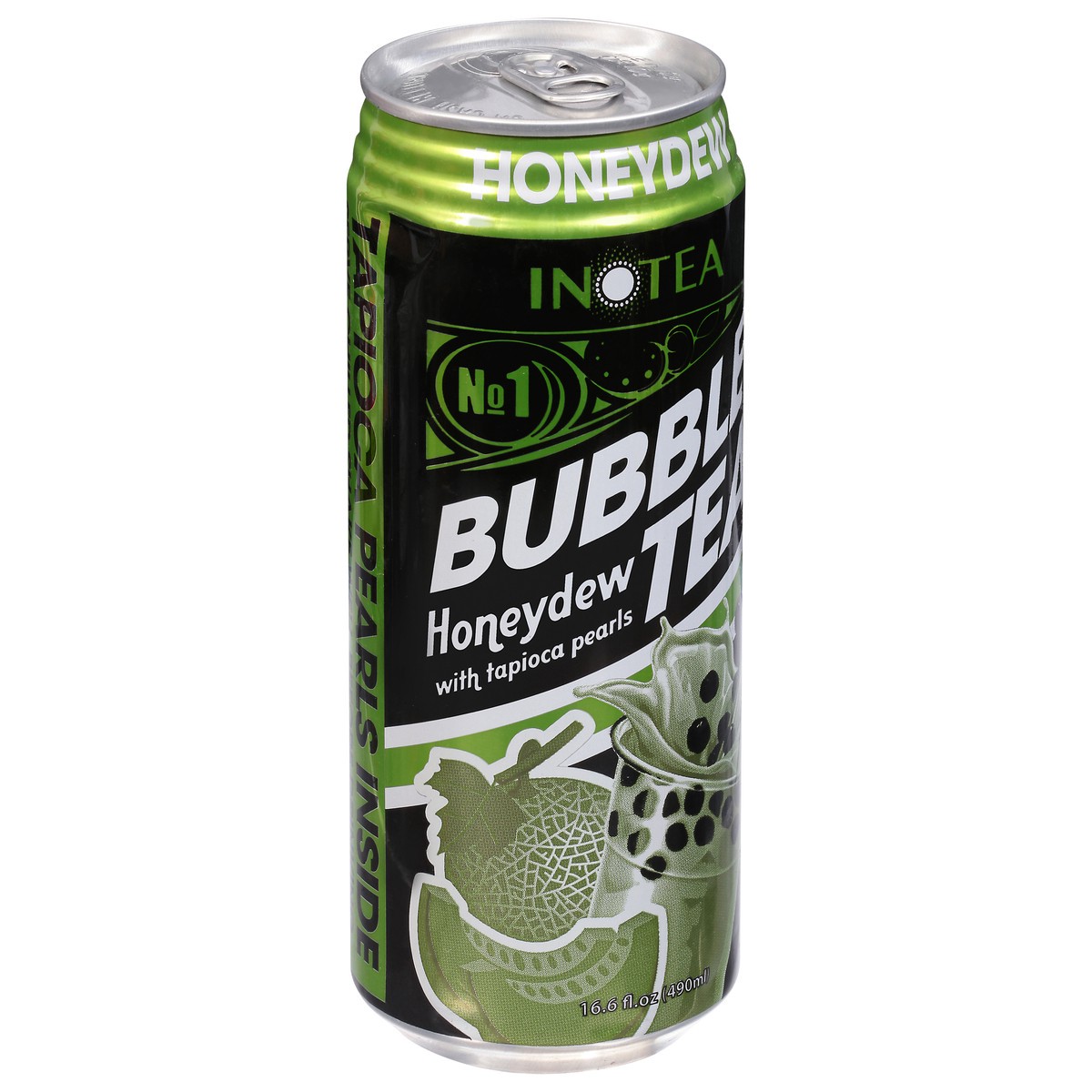 slide 9 of 9, Inotea Honeydew Bubble Tea with Tapioca Pearls 16.6 fl oz, 16.6 fl oz