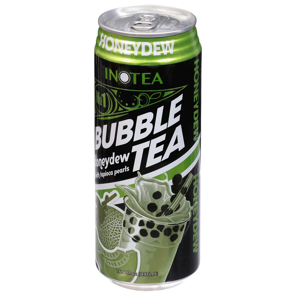 slide 6 of 9, Inotea Honeydew Bubble Tea with Tapioca Pearls 16.6 fl oz, 16.6 fl oz