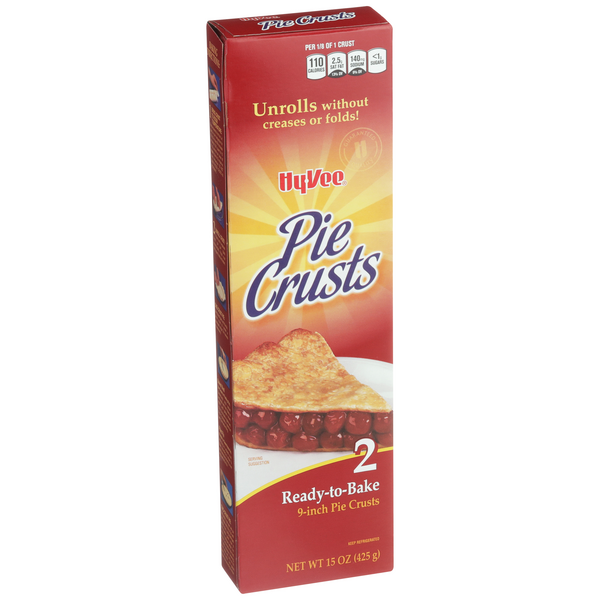 slide 1 of 8, Hy-vee Ready-to-bake Pie Crusts, 2 ct; 15 oz