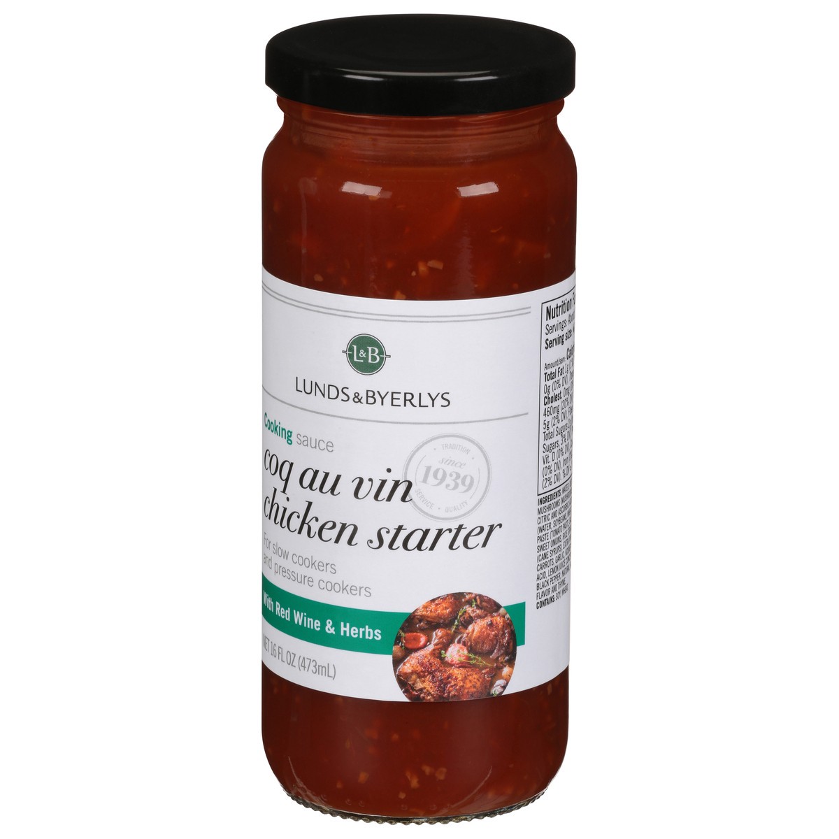 slide 5 of 9, L&B Coq Au Vin Chicken Starter Cooking Sauce with Red Wine & Herbs 16 fl oz, 16 fl oz