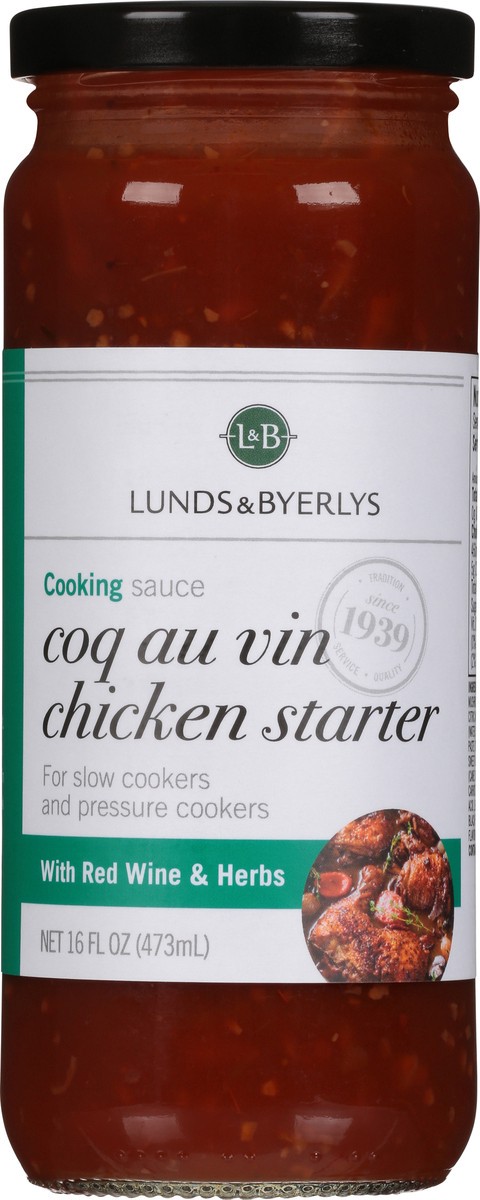 slide 6 of 9, L&B Coq Au Vin Chicken Starter Cooking Sauce with Red Wine & Herbs 16 fl oz, 16 fl oz