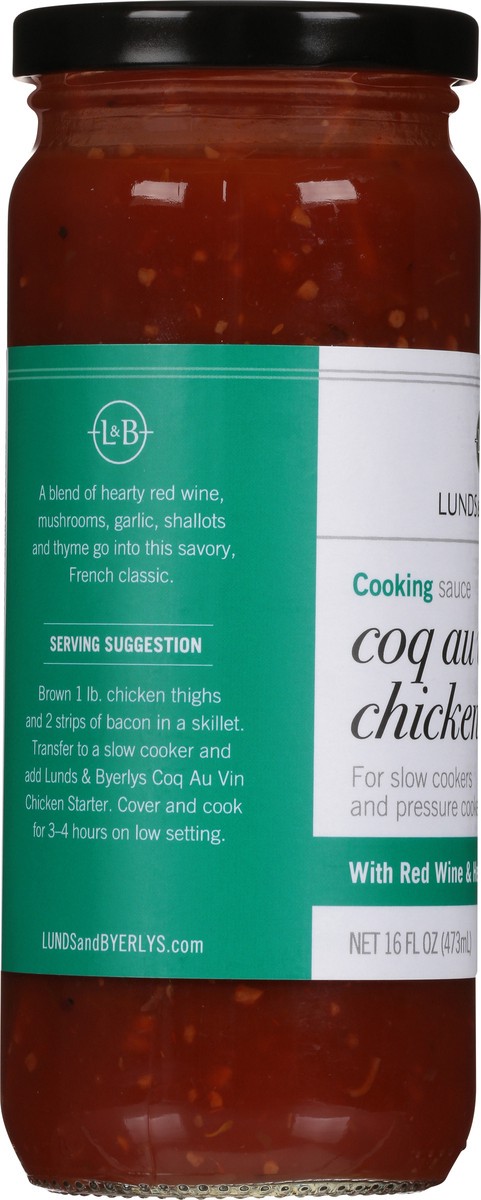 slide 8 of 9, L&B Coq Au Vin Chicken Starter Cooking Sauce with Red Wine & Herbs 16 fl oz, 16 fl oz