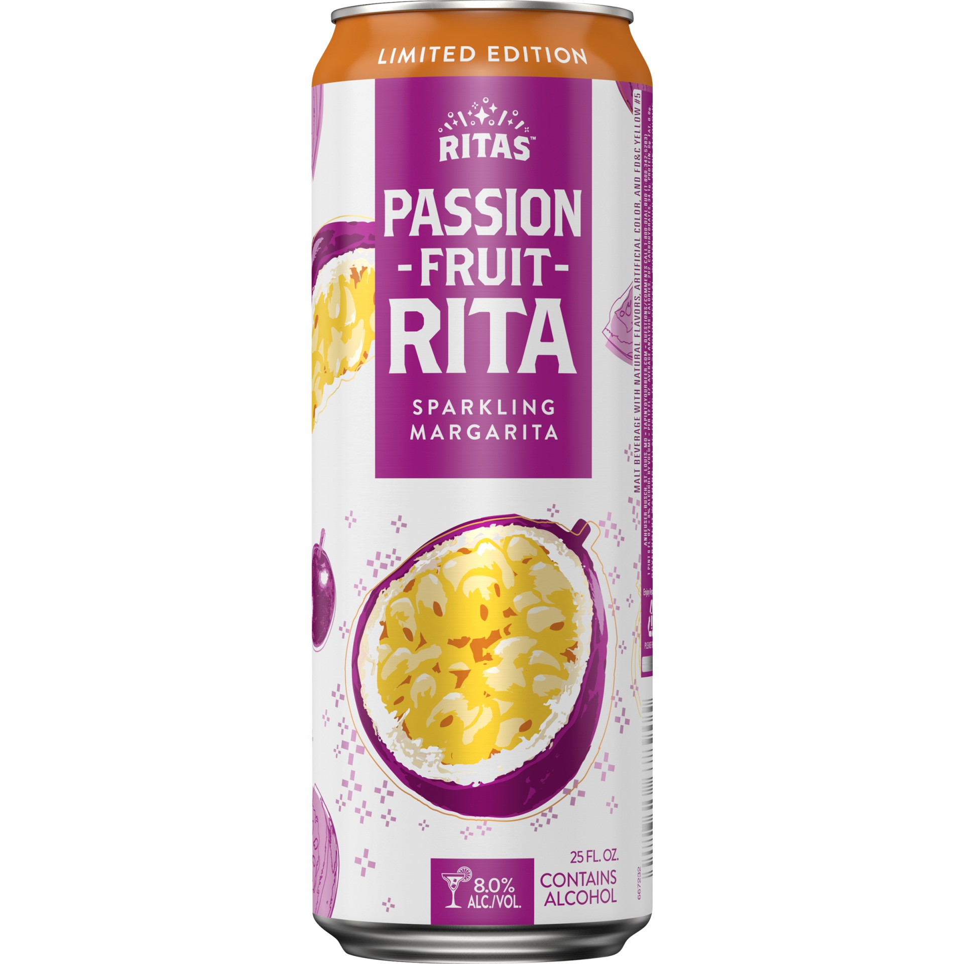 slide 2 of 2, Ritas Guav-A-Rita Sparkling Margarita 8.0% Alc./Vol., 8% ABV, 25 oz