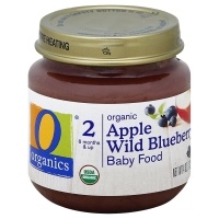 slide 1 of 1, O Organics For Baby Organic Baby Food Stage 2 Apple Wild Blueberry, 4 oz