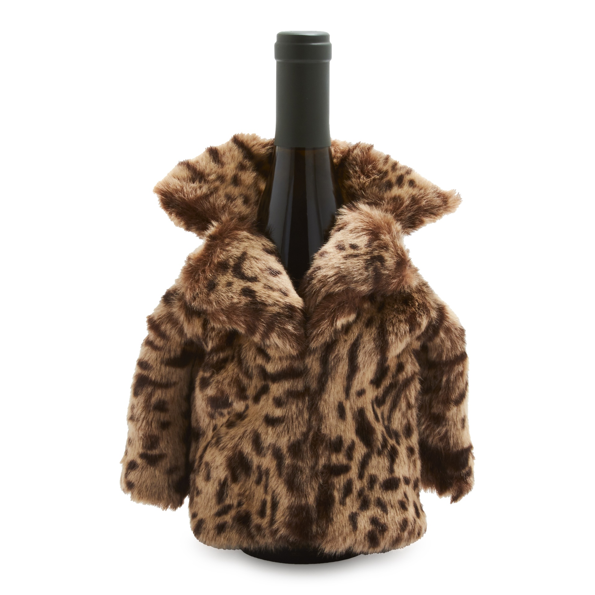 slide 1 of 1, Sur La Table Leopard-Print Fur Bottle Coat, 1 ct