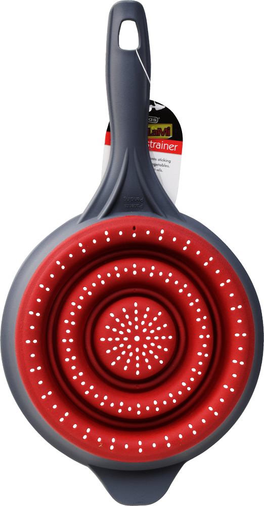 slide 4 of 4, Grocery Ata Retail Collapsible Strainer - Red/Black, 1 ct