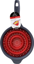 Grocery Ata Retail Collapsible Strainer - Red/Black