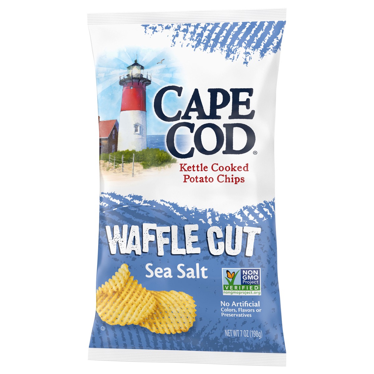 slide 5 of 12, Cape Cod Potato Chips, Waffle Cut Sea Salt Kettle Chips, 7 Oz, 7 oz