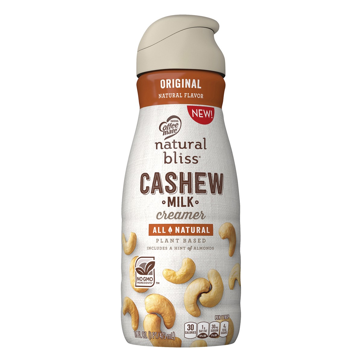 slide 1 of 10, Nestlé Coffee Mate Natural Bliss Original Cashew Milk Creamer, 16 fl oz