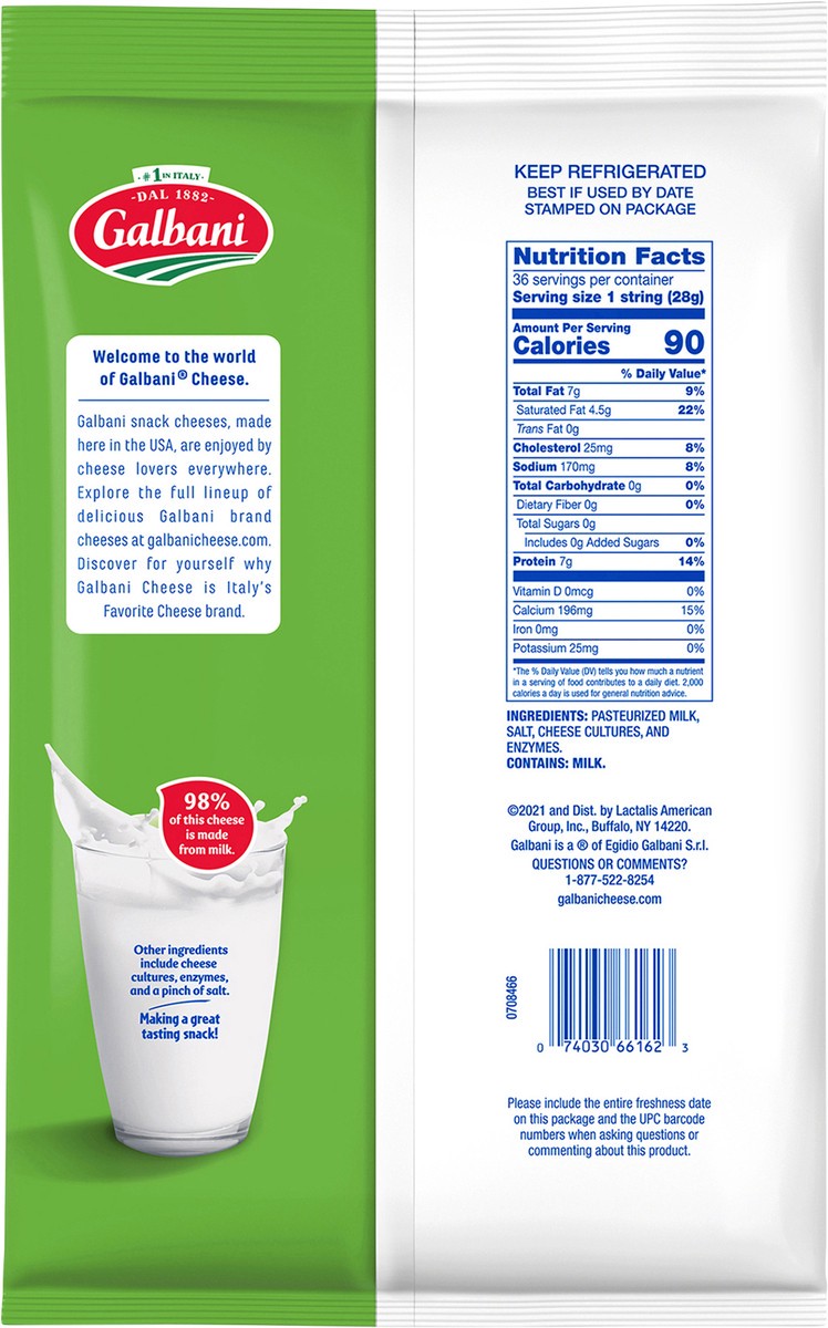 slide 3 of 7, Galbani 36oz Whole Milk String Cheese, 36 oz