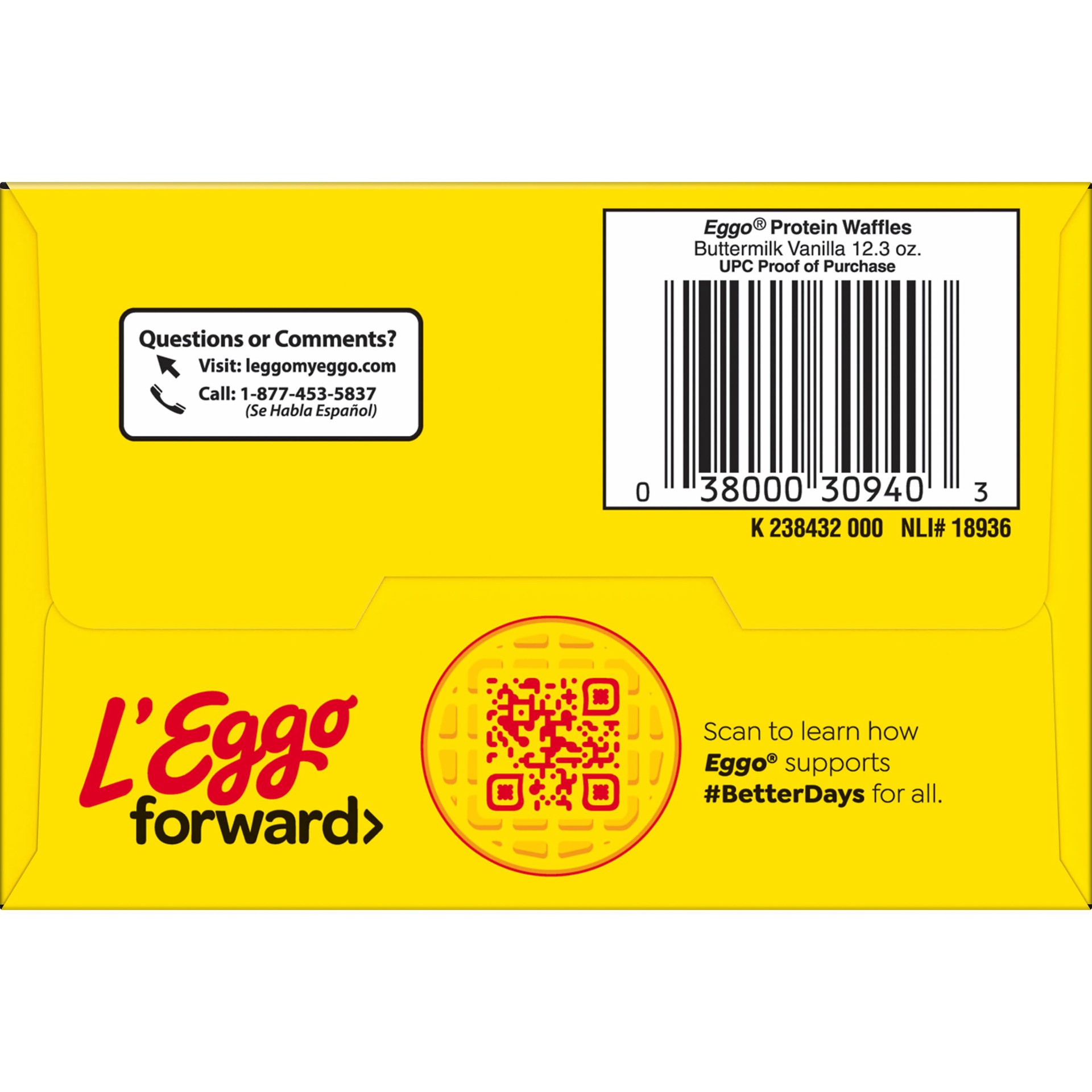 slide 3 of 7, Eggo Waffles Protein Buttermilk Vanilla 12.3oz, 10 ct