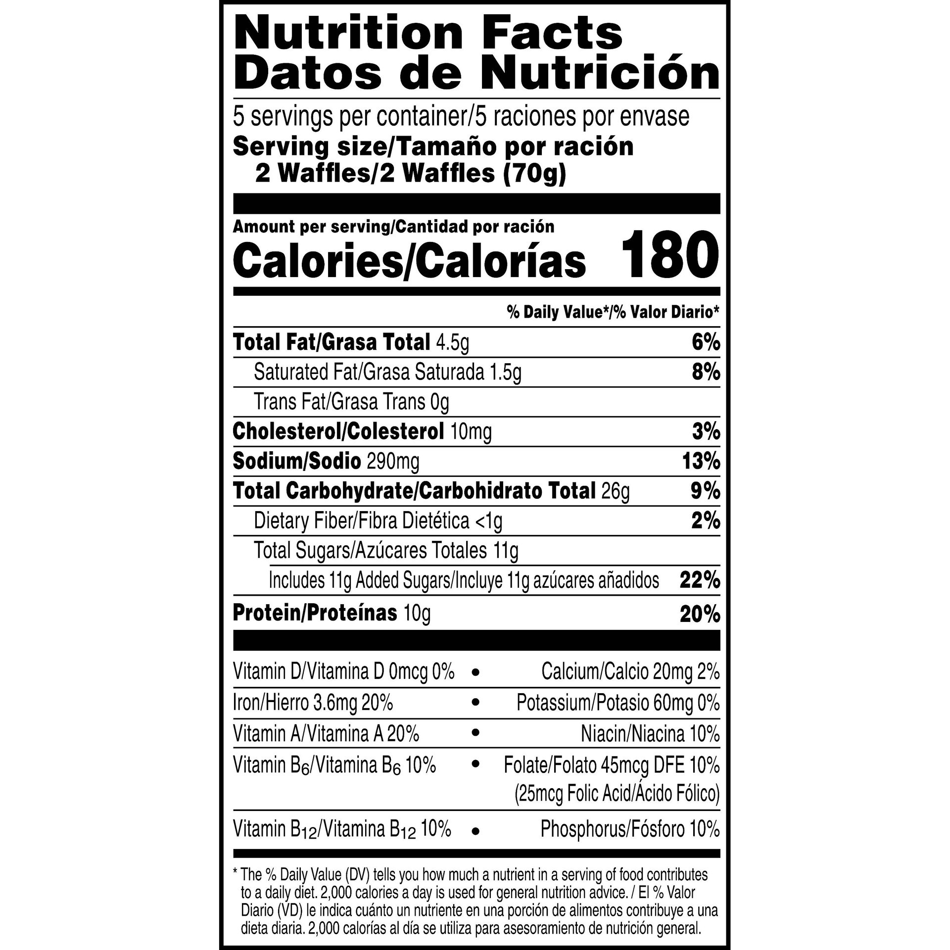 slide 2 of 7, Eggo Waffles Protein Buttermilk Vanilla 12.3oz, 10 ct