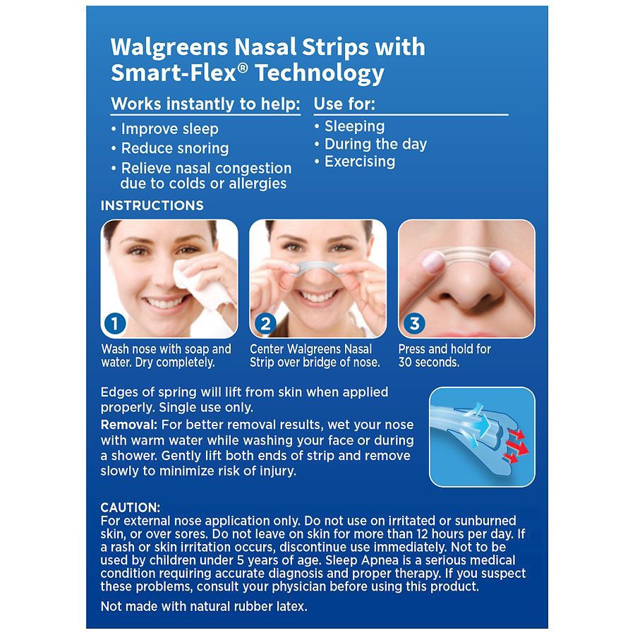 slide 2 of 5, Walgreens Small/Medium Nasal Strips, 30 ct