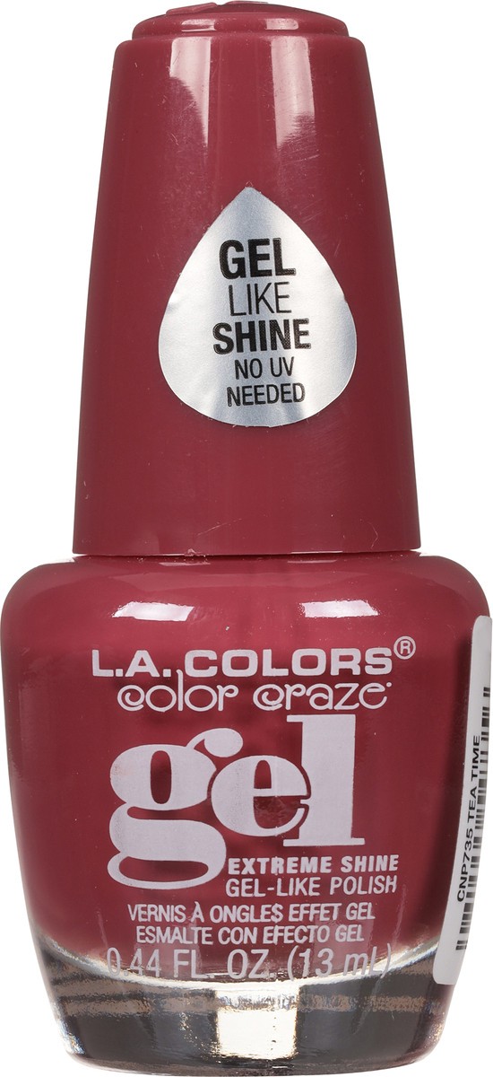 slide 2 of 9, L.A. Colors Color Craze CNP735 Tea Time Gel Extreme Shine Nail Polish 0.44 fl oz, 0.44 fl oz
