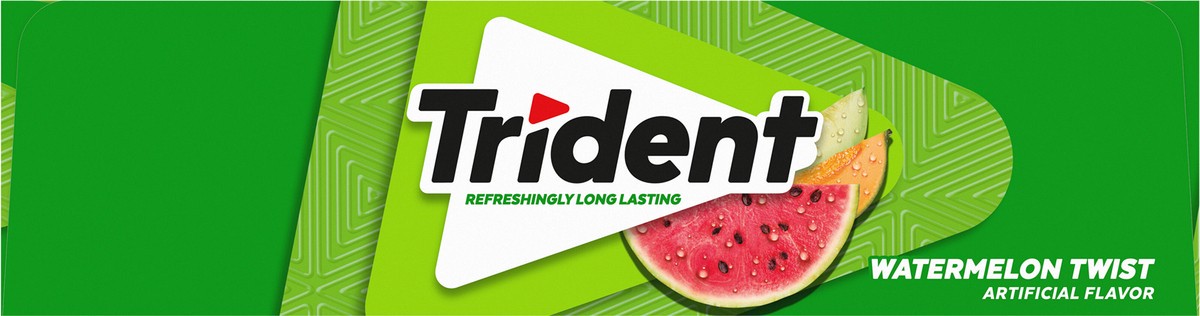 slide 8 of 9, Trident Watermelon Twist Sugar Free Gum, 12 Packs of 14 Pieces (168 Total Pieces), 0.71 lb