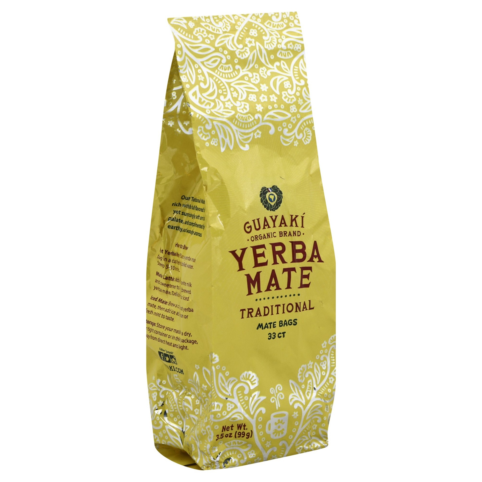 slide 1 of 4, Guayaki Yerba Mate Traditional Tea Bags, 33 ct