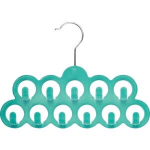 slide 1 of 1, Whitmor Flocked Scarf Hanger With Hooks, Turquoise, 1 ct