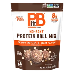 PBfit No Bake Peanut Butter and Cocoa Protein Ball Mix, 10.58 oz (300 g)