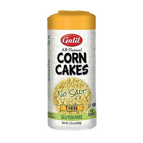 slide 1 of 1, Galil Thin Corn Cakes No Salt, 3.5 oz