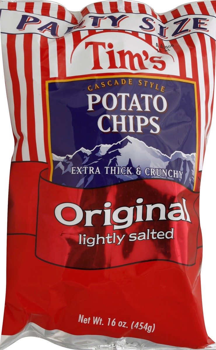 slide 4 of 7, Tim's Original Lightly Salted Potato Chips, 16 oz