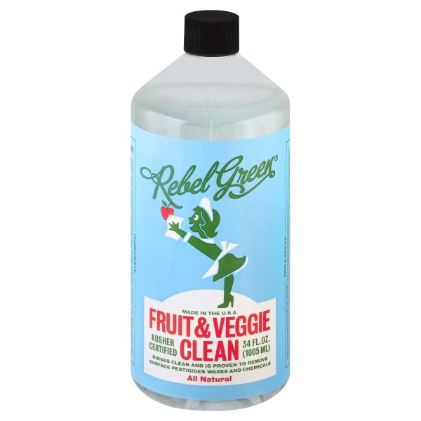 slide 1 of 1, Rebel Green Fruit And Veggies Produce Wash Refill Bottle, 34 oz