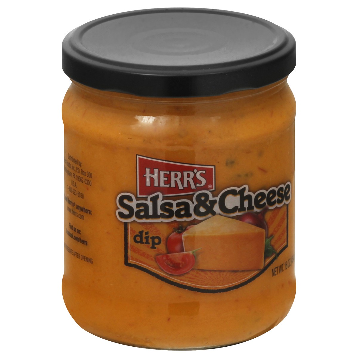 slide 11 of 13, Herr's Salsa & Cheese Dip 16 oz, 16 oz