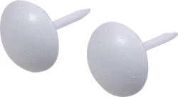 Hillman Round Head Large Furniture Nails - 25 Pack - White