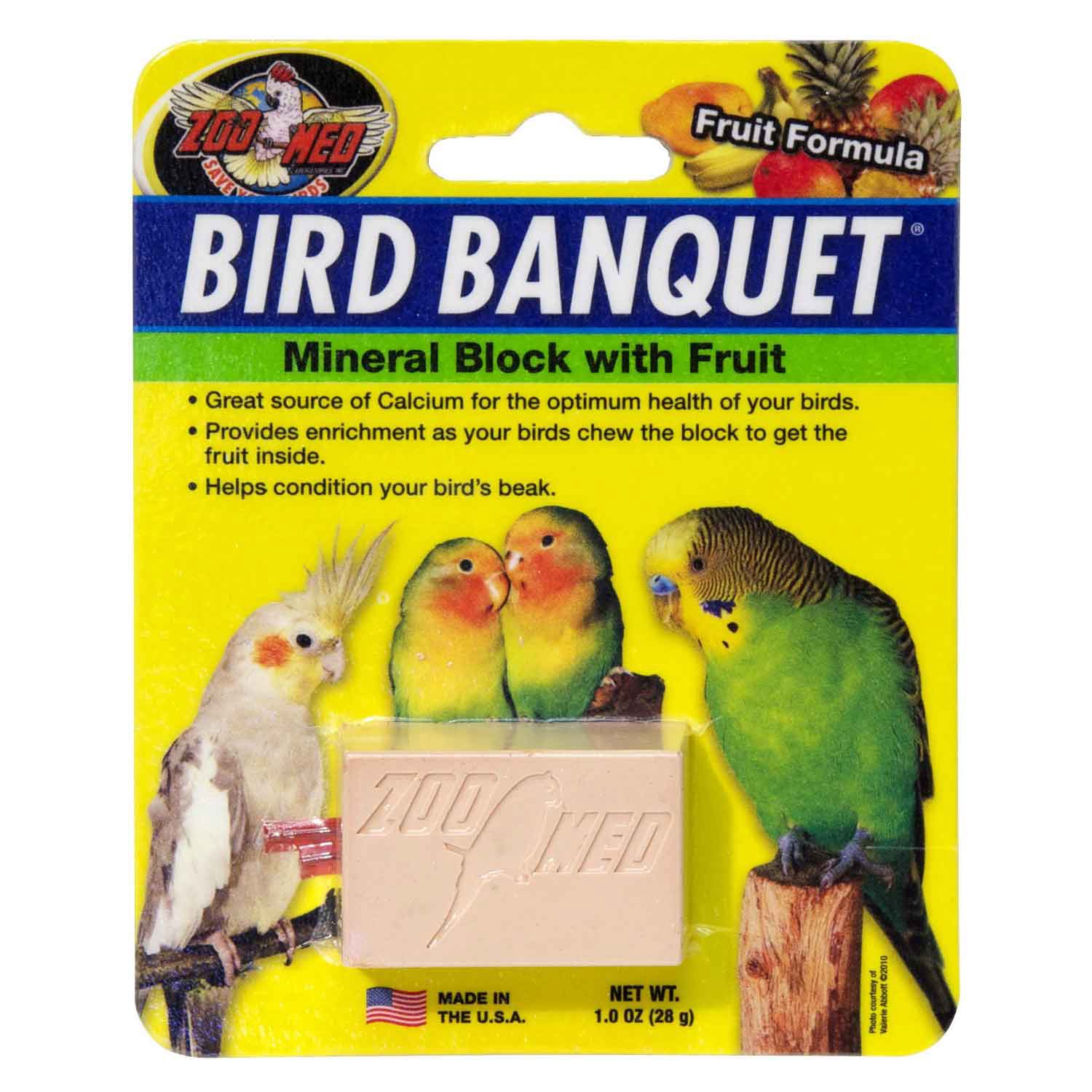 slide 1 of 1, Zoo Med Fruit Bird Banquet Block, 1 oz