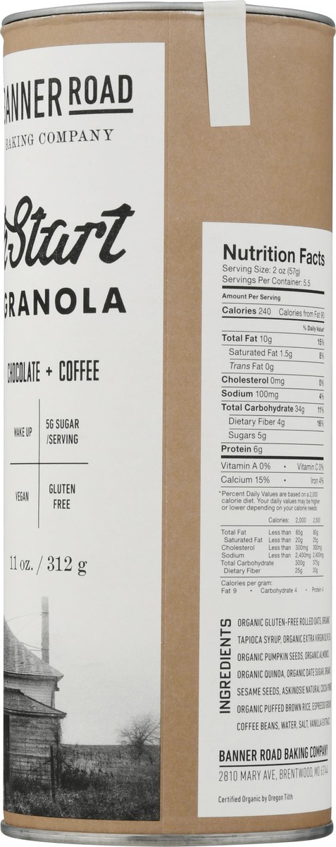 slide 8 of 14, Banner Road  Kick Start Chocolate + Coffee Granola 11 oz, 11 oz