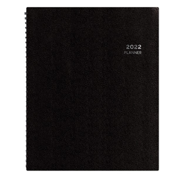 slide 1 of 5, Blue Sky Aligned Weekly/Monthly Planner, 7'' X 8-3/4'', Black, January To December 2022, 123850, 1 ct