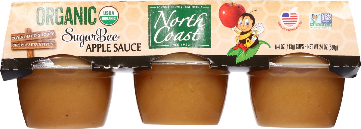 slide 4 of 13, North Coast Organic Apple Sauce 6 - 4 oz Cups, 
