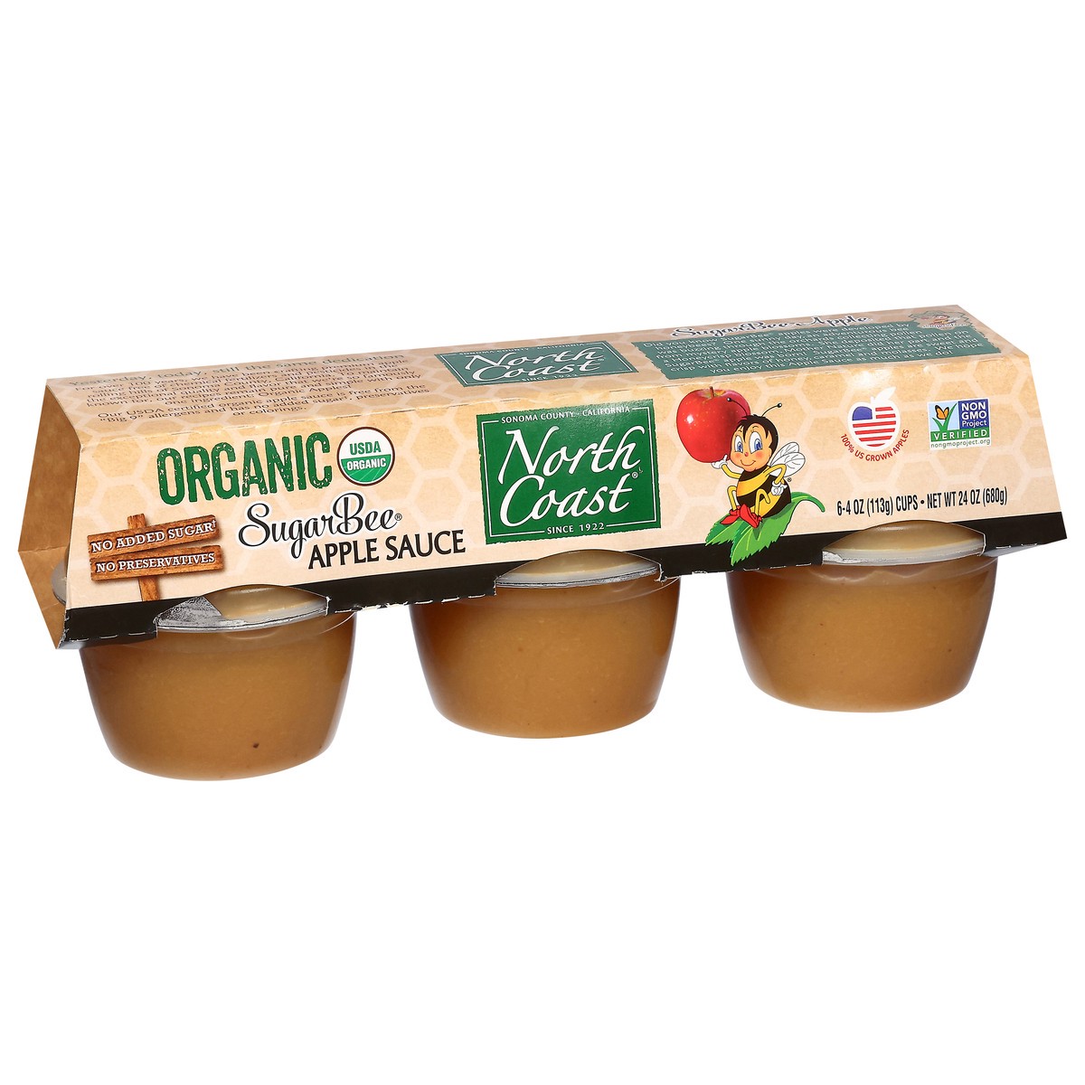 slide 8 of 13, North Coast Organic Apple Sauce 6 - 4 oz Cups, 