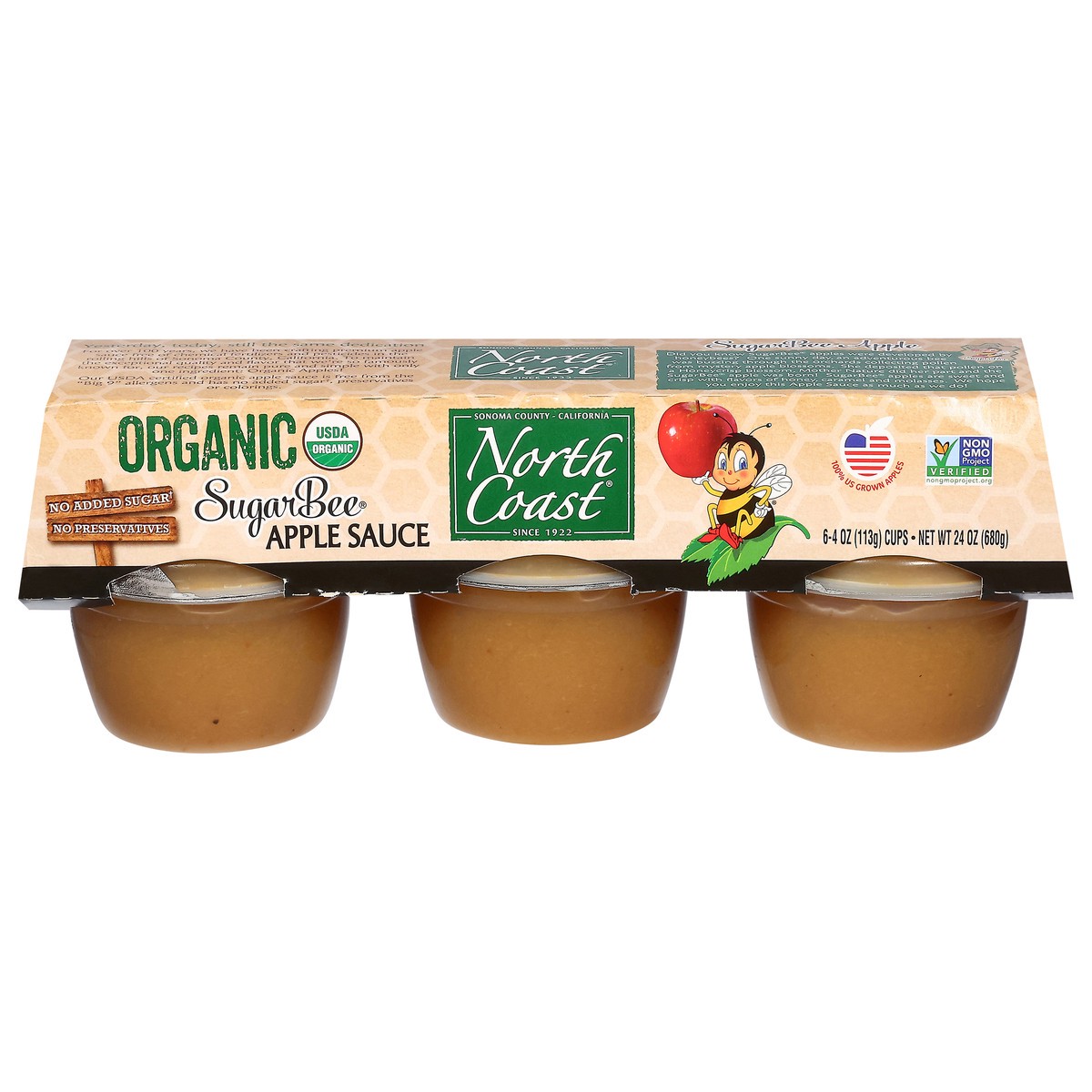 slide 10 of 13, North Coast Organic Apple Sauce 6 - 4 oz Cups, 