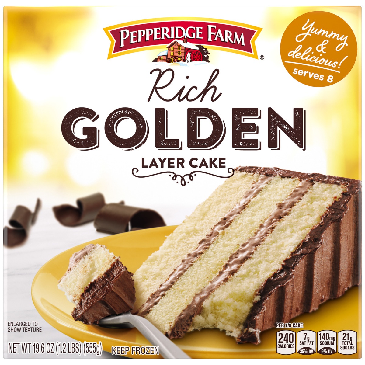 slide 9 of 11, Pepperidge Farm Rich Golden Layer Cake, 19.6 oz