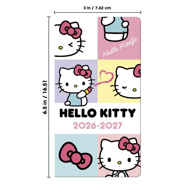 slide 5 of 8, 2026-2027 DateWorks Monthly Pocket Planner, 3-1/2"" x 6-1/2"", Hello Kitty, January 2026 To December 2027, 262074OD, 1 ct