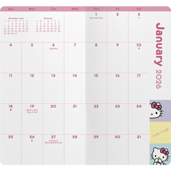slide 6 of 8, 2026-2027 DateWorks Monthly Pocket Planner, 3-1/2"" x 6-1/2"", Hello Kitty, January 2026 To December 2027, 262074OD, 1 ct