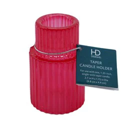 HD Designs Tall Taper Holder - Red