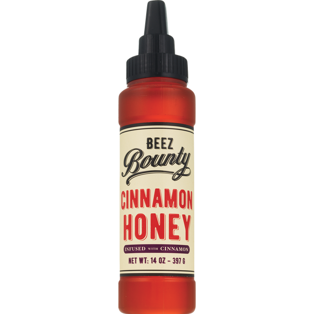 slide 1 of 1, Beez Bounty Cinnamon Honey, 14 Oz., 1 ct