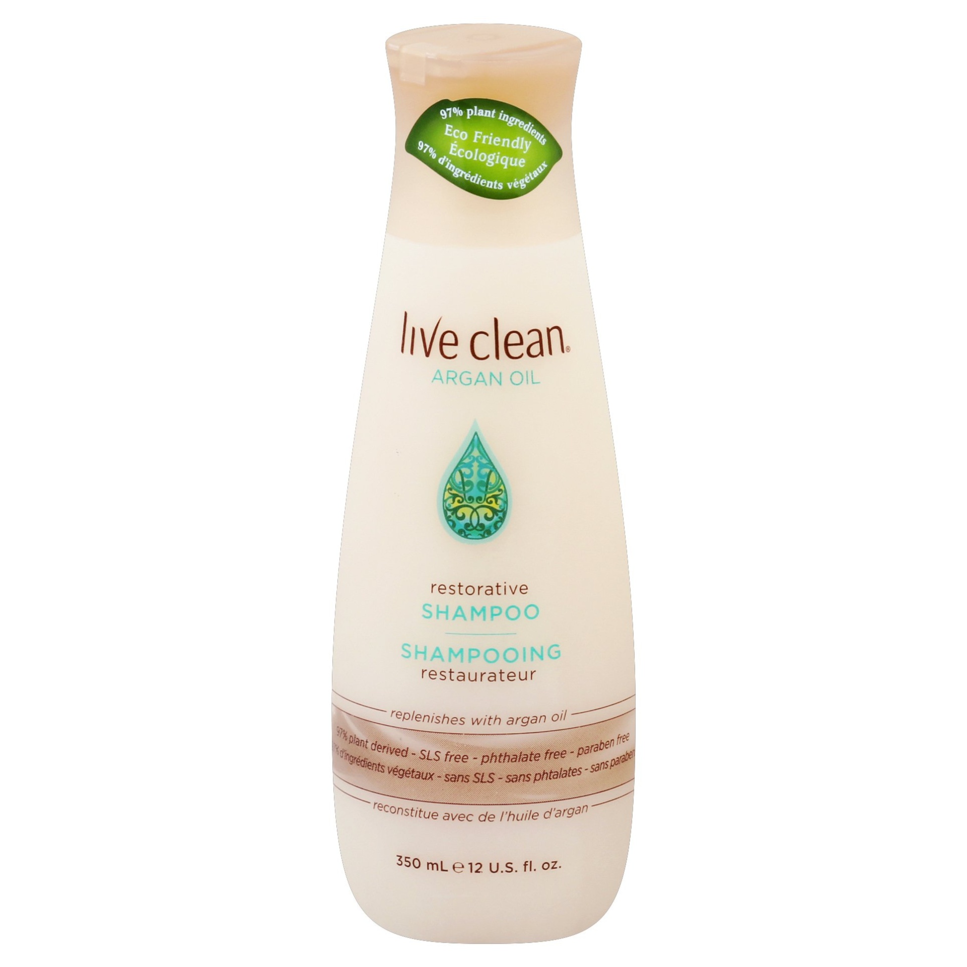 slide 1 of 1, Live Clean Argan Oil Restorative Shampoo, 12 oz