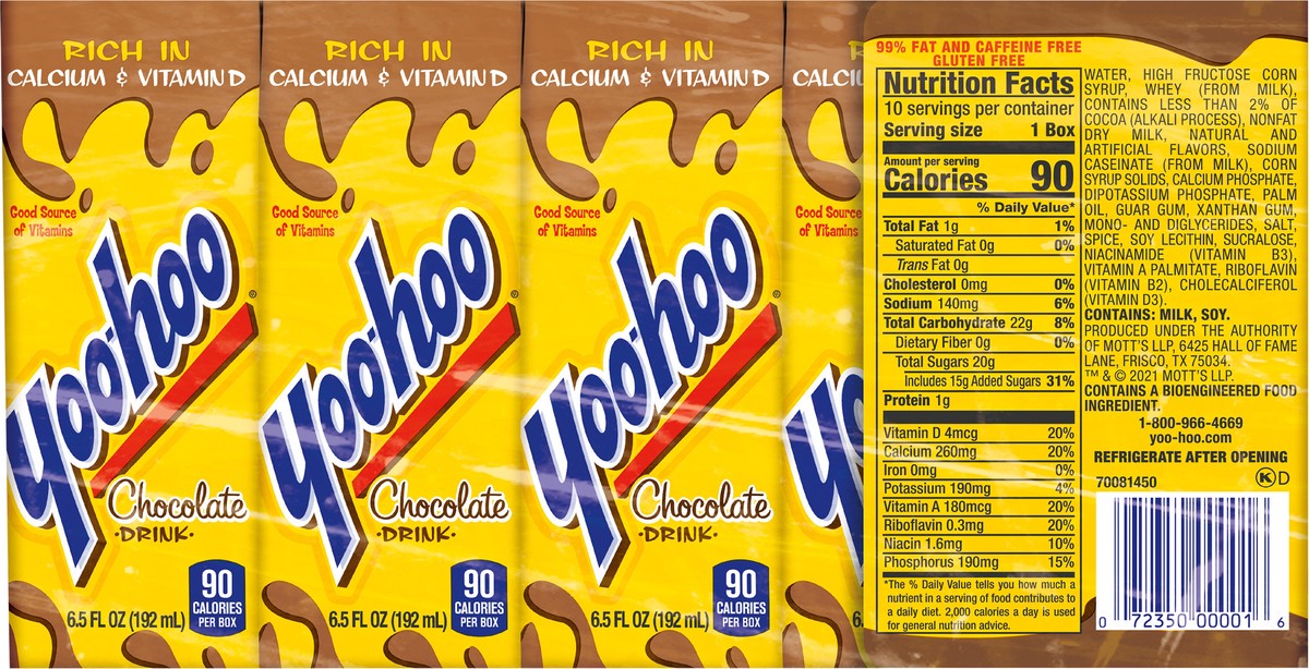 slide 8 of 11, yoo-hoo Chocolate drink, 10 ct; 6.5 fl oz