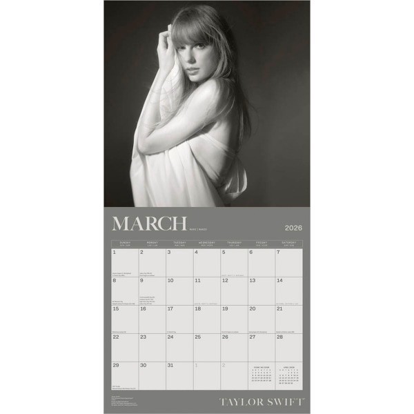 slide 3 of 9, BrownTrout 2026 BrownTrout Taylor Swift OFFICIAL Monthly Plastic-Free Square Wall Calendar, 12"" x 12"", Entertainment, January to December 2026, 9798330707713, 1 ct