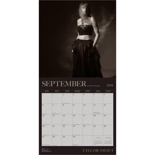 slide 8 of 9, BrownTrout 2026 BrownTrout Taylor Swift OFFICIAL Monthly Plastic-Free Square Wall Calendar, 12"" x 12"", Entertainment, January to December 2026, 9798330707713, 1 ct