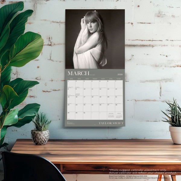 slide 7 of 9, BrownTrout 2026 BrownTrout Taylor Swift OFFICIAL Monthly Plastic-Free Square Wall Calendar, 12"" x 12"", Entertainment, January to December 2026, 9798330707713, 1 ct