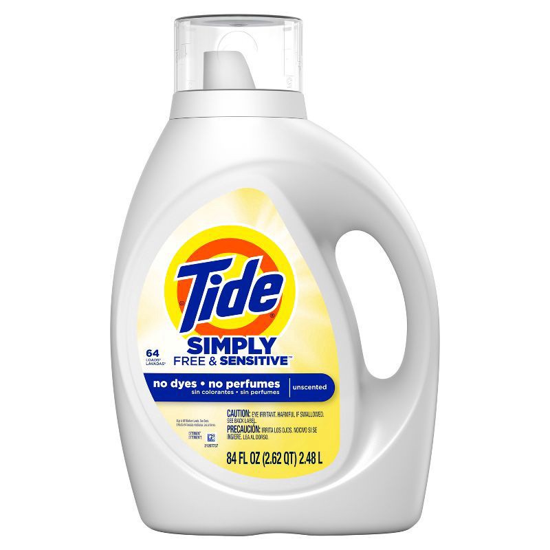 slide 2 of 8, Tide Simply Sensitive Liq, 84 fl oz