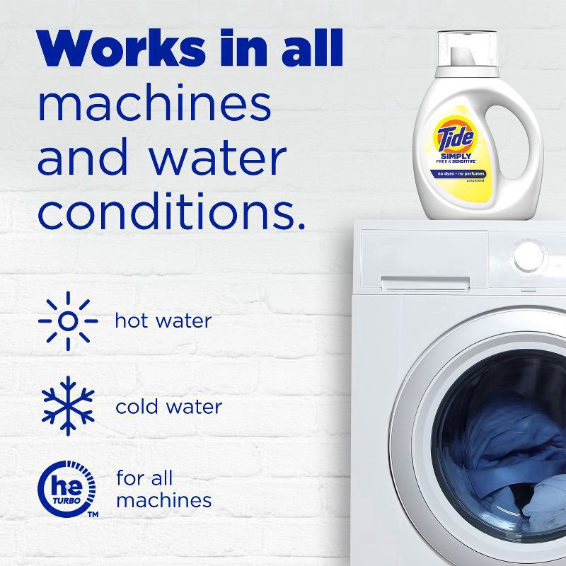 slide 7 of 8, Tide Simply Sensitive Liq, 84 fl oz