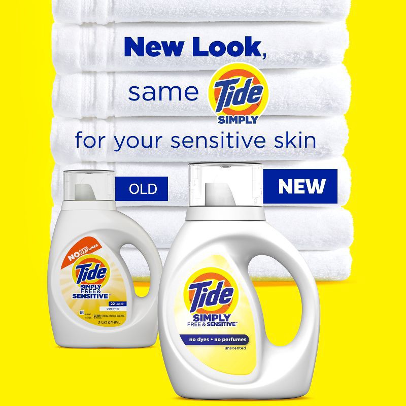 slide 3 of 8, Tide Simply Sensitive Liq, 84 fl oz