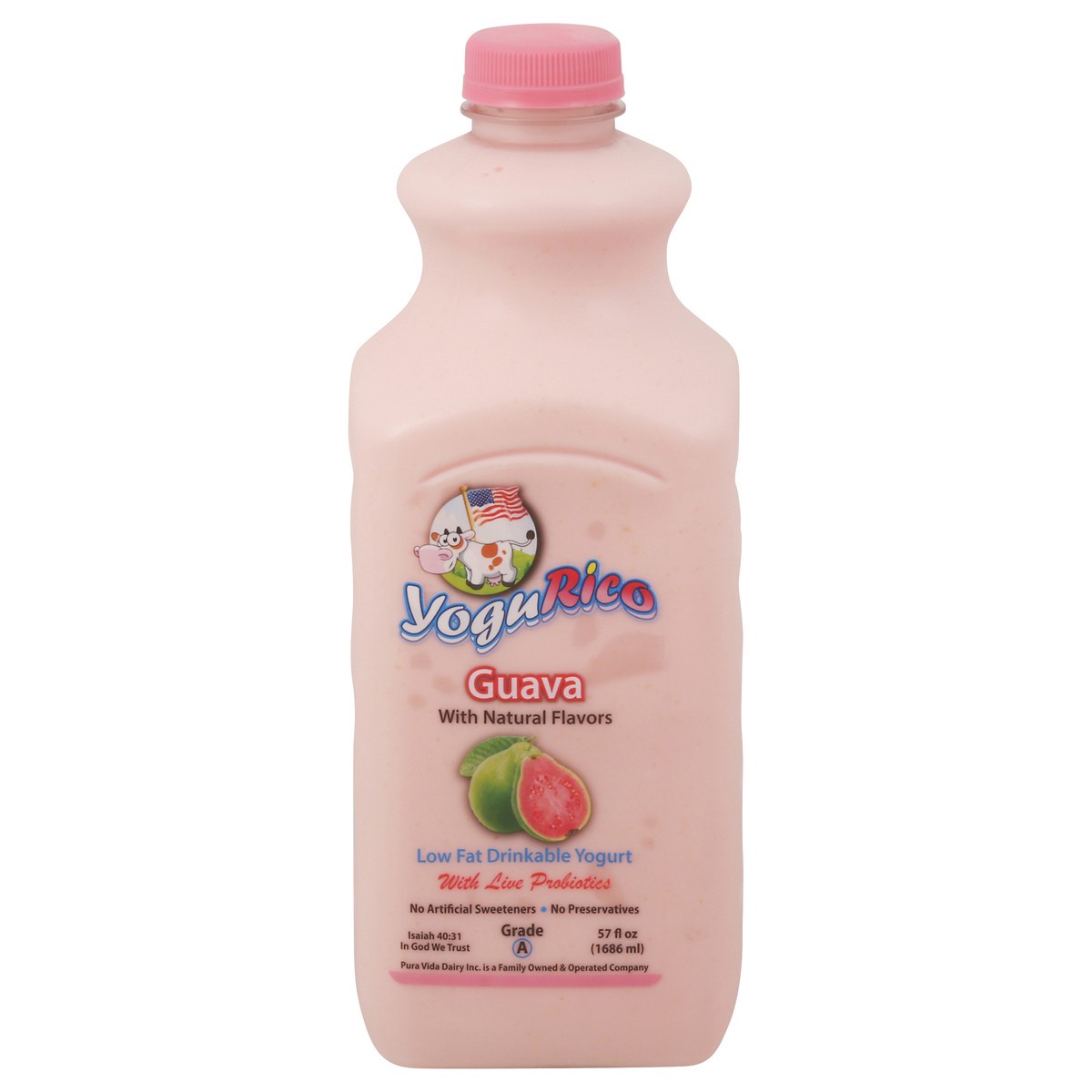 slide 1 of 13, YoguRico Low Fat Drinkable Guava Yogurt 57 fl oz, 64 oz