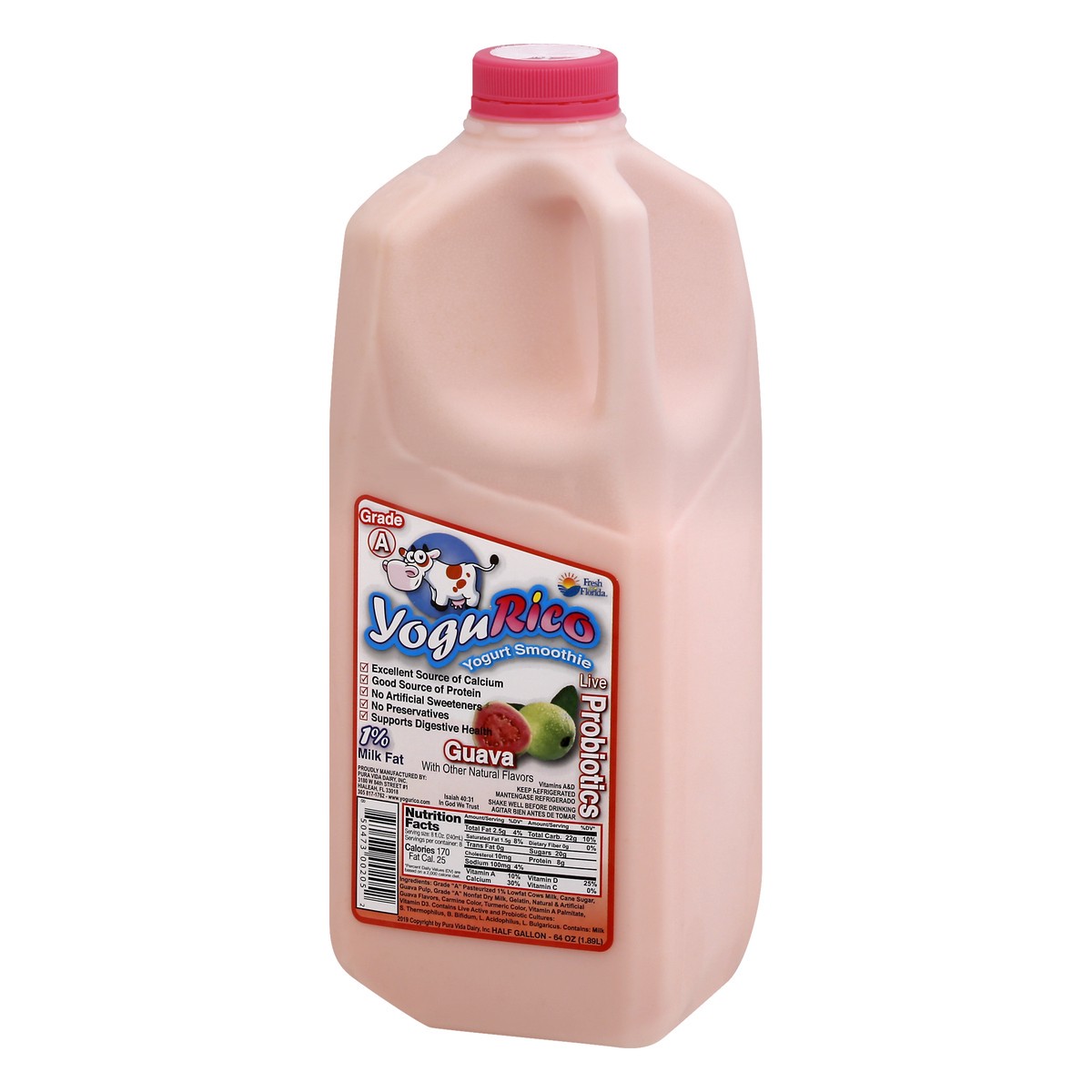 slide 8 of 13, YoguRico Low Fat Drinkable Guava Yogurt 57 fl oz, 64 oz